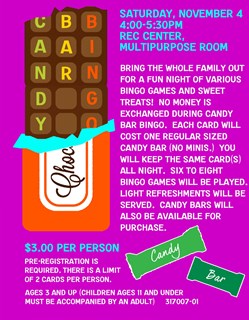 candy bar bingo general events events huntley park district candy bar bingo flyer